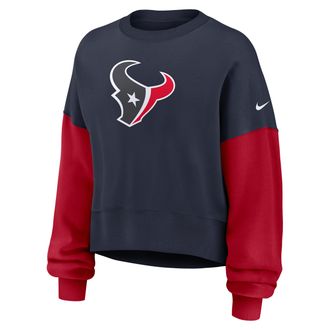 Nike Houston Texans Nike Womens NFL Pullover Crew in Blue | 01D7064K9H-SD2