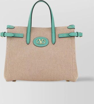 Valentino Garavani antibes canvas handbag buckle accents