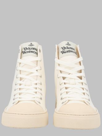 Vivienne Westwood High-Top Cotton Plimsoll Sneaker - White
