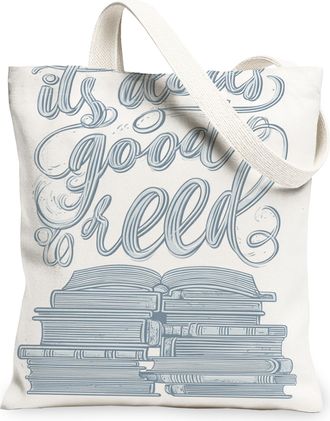 Generic Artistic Book Stack Canvas Tote Bags, Vintage Reading Design Reusable Grocery Bags, Summer Lightweight Washable Shoulder St, Beige, 13x15 Inch