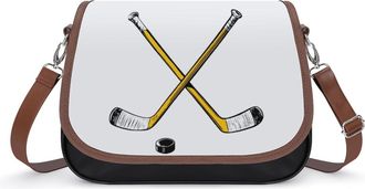 Generic Hockey Sticks Small Womens Crossbody Bags Shoulder Handbag with Adjustable Strap for Travel