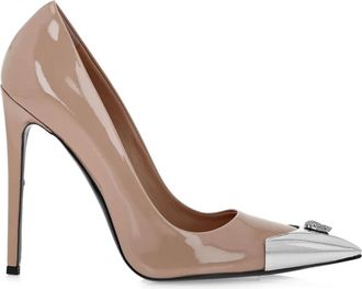 Philipp Plein 120 mm lakleren pumps met puntige neus - Beige