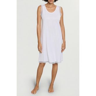 Hanro Inaya Scallop Tank Dress in White at Nordstrom, Size X-Small