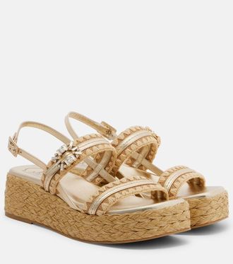 Roger Vivier Summer Strass platform espadrille sandals