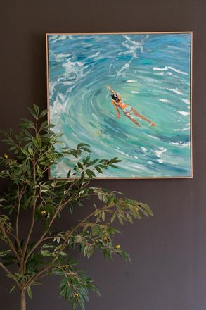 Kalalou Framed Painting - Swimmer