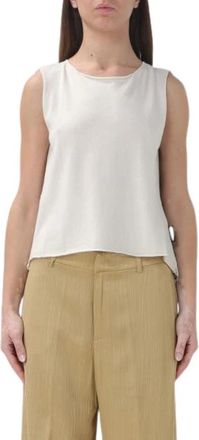 Alessia Santi Stijlvolle T-shirts en Polos - Dames - Tops zonder mouwen - Wit - L - Tops