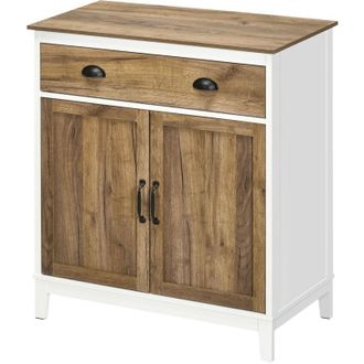 HOMCOM Mobile Moderno 78.5x39x89.4cm Bianco con Armadietto e Cassetto - Homcom