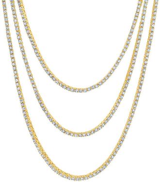 Crislu 18K Gold Over Silver Necklace