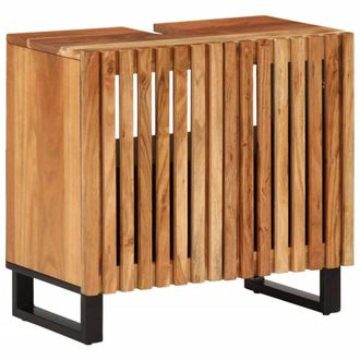 Berkfield Home Bathroom Sink Cabinet 62x34x58 cm Solid Wood Acacia in Brown | Size: 62 x 34 x 58 cm