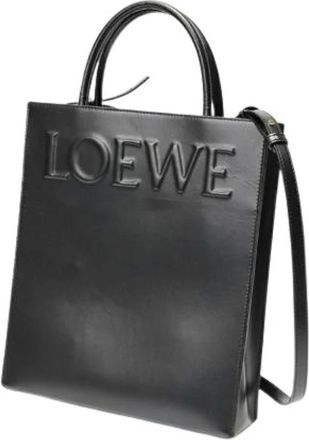 Loewe Pre-owned Tote Bags, female, Black, Size: ONE SIZE Pre-owned Leather Shoulder Bag