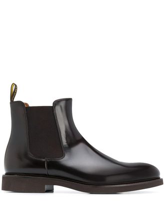 Doucal's almond-toe chelsea boots - men - Calf Leather/Calf Leather/Rubber - 44.5 - Brown