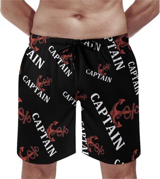 Generic Nautical Anchor Captains-1 Mens Swim Trunks Summer Beach Shorts Casual Board Shorts Golf Shorts XL