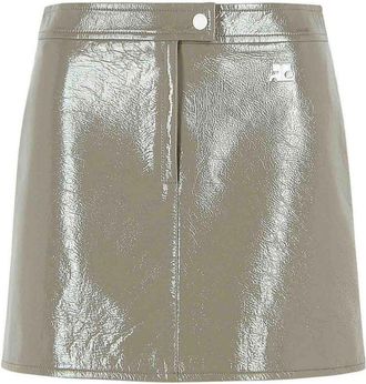 Courr&egrave;ges Reedition Grey Polyester Blend Miniskirt