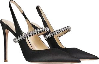 Generic Women Stiletto Heel Sandals Pointed Toe Rhinestone Elegant Party Slip On Dress Shoes