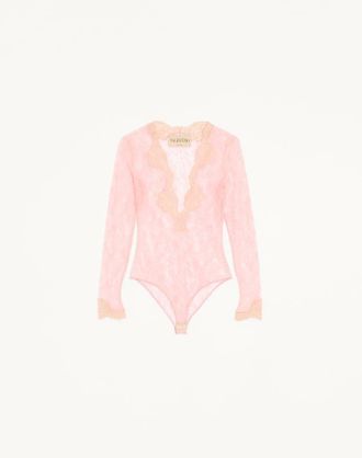 Valentino Body In Pizzo Stretch Donna ROSA XL