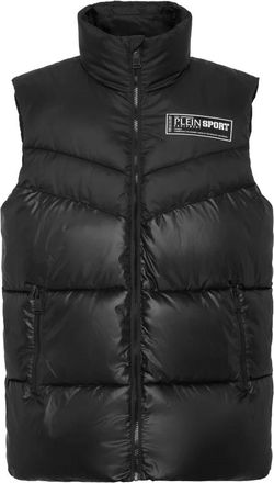 Plein Sport Down Vest - Heren - Bodywarmers - Zwart - S - Nylon - Fitness