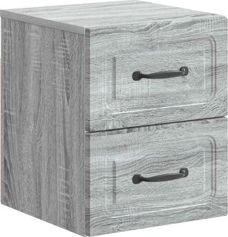 vidaXL Mesita De Noche De Pared Gris Sonoma 34,5 X 33 X 40 Cm Vidaxl