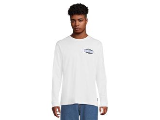 Quiksilver Three Piece Long Sleeve Screen T-Shirts Mens T Shirt White : 2XL, Cotton