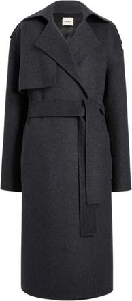 Khaite Manston Coat - Dames - Jas met riem - Grijs - S - Wol - Jassen