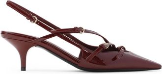 Miu Miu Schoenen, Dames, Rood, 36 EU, Leer, Pumps van gelakt kalfsleer