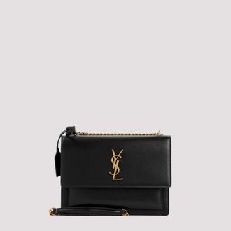 Saint Laurent Black Sunset Medium Shoulder Bag