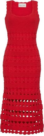 Cara Cara Gehaakte midi-jurk - Rood
