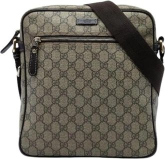 Gucci Pre-owned Canvas Crossbody Bag - unisex - Vintage Schoudertas - Beige - ONE Size - Vintage