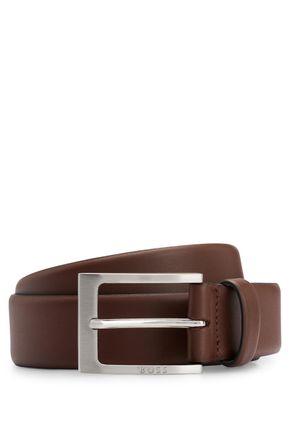 HUGO BOSS Lederg&uuml;rtel BOSS, Herren, Gr. 11,5, braun, Leder, unifarben, G&uuml;rtel Lederg&uuml;rtel, aus Nappaleder mit BOSS Logo-Dornschliesse
