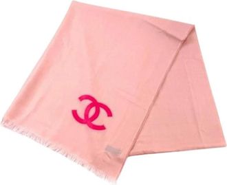 Chanel Pre-owned Stole - Dames - Vintage Accessoires - Roze - ONE Size - Kasjmier - Vintage