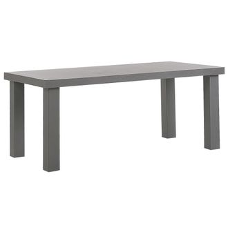 Beliani Mesa De Comedor De Jard&iacute;n De Cemento Reforzado 180 X 90 Cm 6 Plazas Resistente Al Agua Taranto