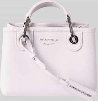 Emporio Armani Handtasche mit Label-Print Modell MYEA in Hellrosa, Größe 1