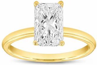 LuvMyJewelry Eman 14K Gold Radiant Cut Lab Grown Diamond Hidden Halo Engagement Ring - 2.05 Ct in 14K Yellow Gold at Nordstrom, Size 6