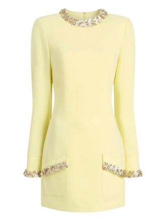 Cinq &agrave; Sept Adi embellished mini dress - Yellow