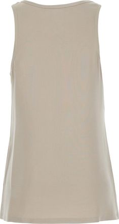 Max Mara Womens Sleeveless Top Pavido Beige Silk Tops