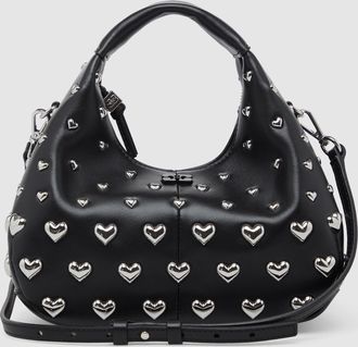 Ganni Sac Hobo Mini Heart Black