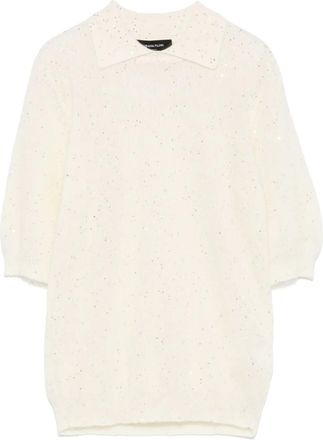 Fabiana Filippi T-shirt con paillettes - Bianco
