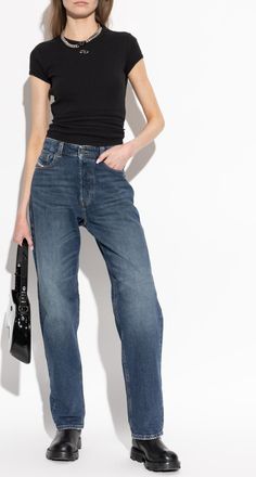 Diesel Top T-BUNNY-TAIL-S1, Womens, Black