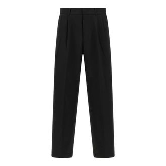 Dunst Broeken, Heren, Zwart, S, Double Pleated Wide Broeken