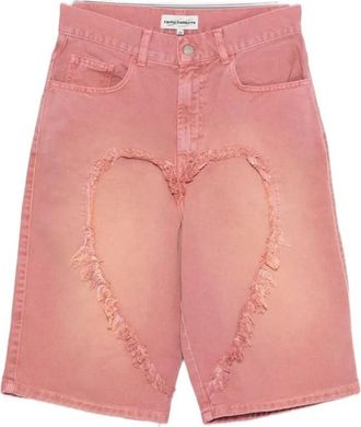 Carne Bollente Love Shorts - Heren - Denim shorts - Roze - W24 - Katoen - Korte Broeken
