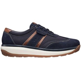 Joya David Suede Textile Mens Low Top Trainers - Dark Blue - Size:UK 10.5