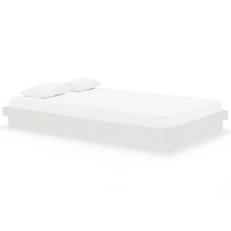 Berkfield Home Bed Frame White Solid Wood Pine 120x200 cm | Size: Small Double