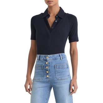 Reiss Shona Layered Look Polo in Navy at Nordstrom, Size X-Small