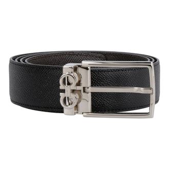 Ferragamo Belts, male, Black, Size: 110 CM Reversible Leather Belt