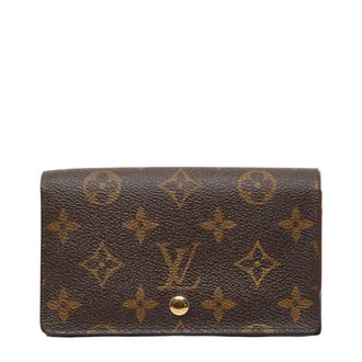 Louis Vuitton Monogram Brown Pvc Leather Wallet (Bi-Fold) (Pre-Owned)