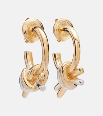 Bottega Veneta Knot gold-plated hoop earrings