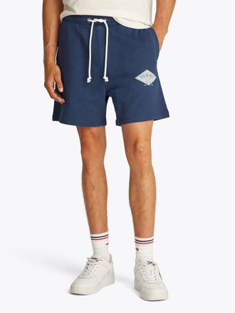 Tommy Jeans Sweatshorts TOMMY JEANS TJM REG VARSITY GRAPHICS SHORT, Herren, Gr. XXL, N-Gr, blau (schwarz night navy), Sweatware, Obermaterial: 100% Baumwolle, Hos