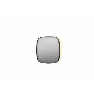 Bernacchini SP30 spiegel - 80x4x80cm contour in stalen kader incl indir LED - verwarming - color changing - dimbaar en schakelaar - mat zwart