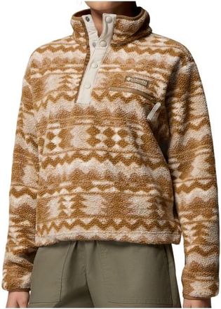Columbia Helvetia II Printed Cropped Half Snap Fleecepullover f&uuml;r Damen | beige/braun