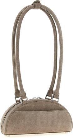 Self Portrait Womens Gray Lamb Leather Shoulder Bag