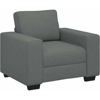 vidaXL Sill&oacute;n Sof&aacute; Tela Gris Oscuro 60 Cm Vidaxl